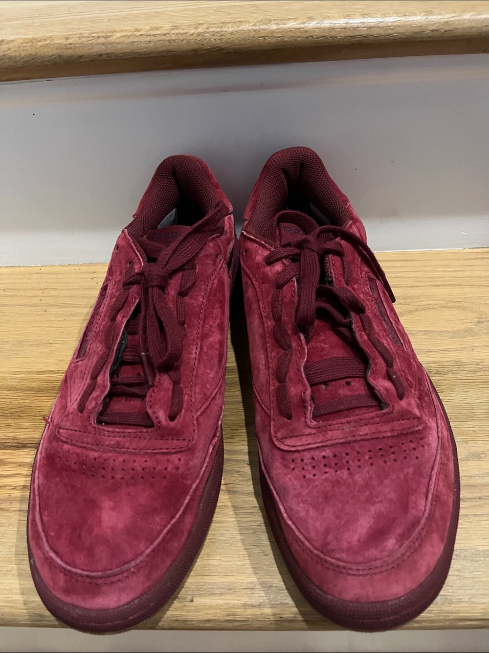 Reebok Men's Burgundy Suede Sneakers